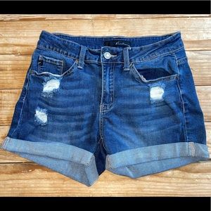 KanCan Distressed Denim Jean Shorts